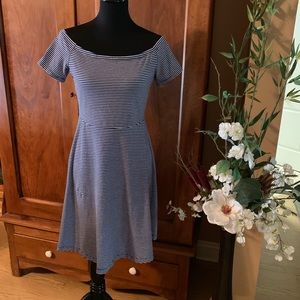 Old Navy Blue and White Stripe Fun Dress